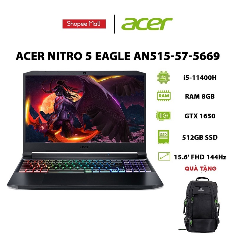 Acer Nitro 5 Eagle An515 57 5669 I5 11400h 8gb 512gb 9955